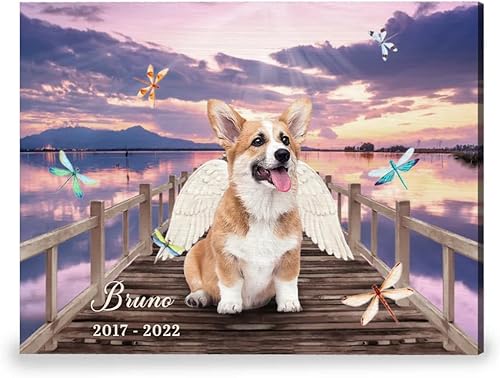 Miniatura 4 de Lienzo conmemorativo personalizado para los amantes de los perros, póster de fotos de perro en lienzo en memoria amorosa, regalos conmemorativos
