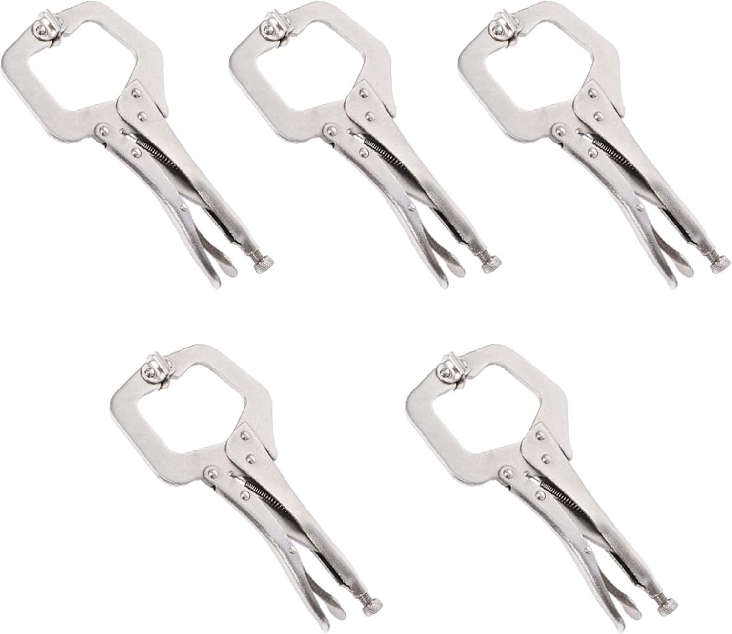 waltyotur Locking Clamps 11 Inch C-Clamps for Craftsman Home Workshop Welding Vise Tools 5 Pieces