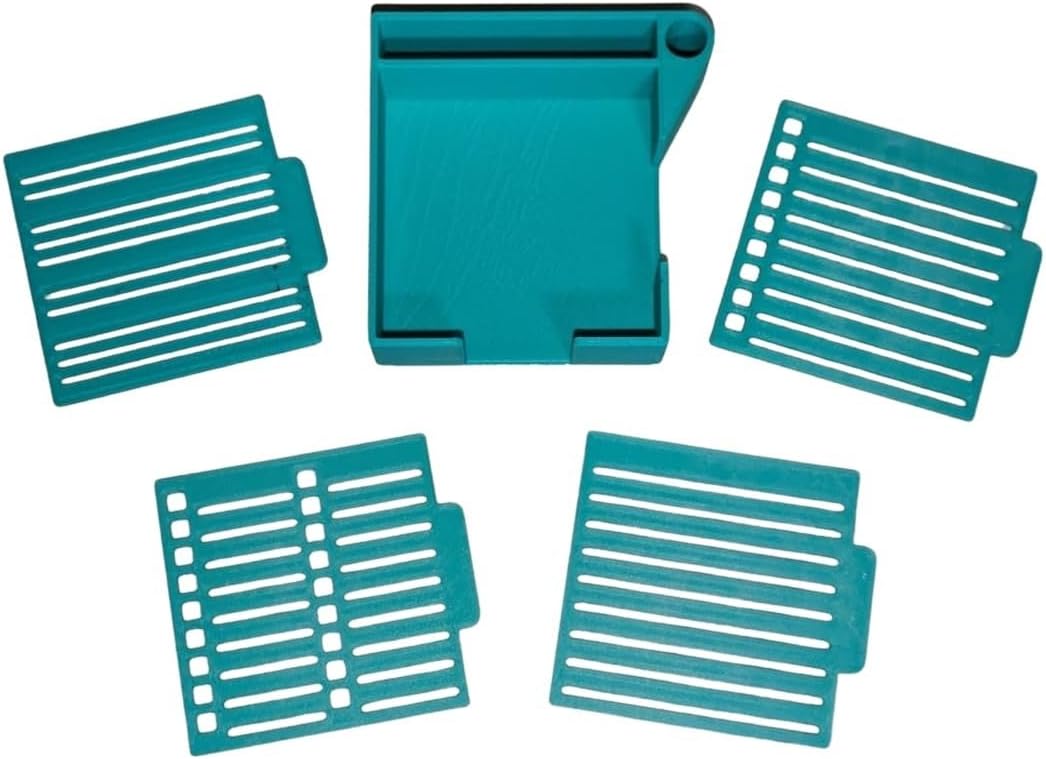 Sticky Note Holder with 4 Stencils | Desk Organizer with Pen Slot | Reusable Note Stencils for to-Do Lists, Reminders, and Office Supplies (Pink) image 3