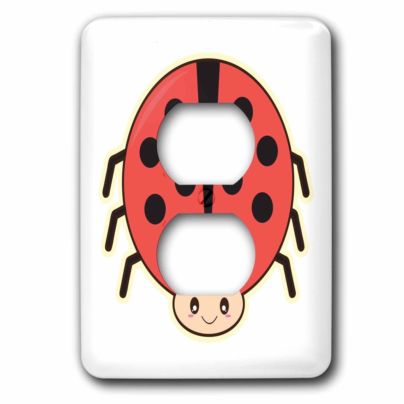 Plaque de commutation 3dRose lsp_239404_6 : motif coccinelle multicolore