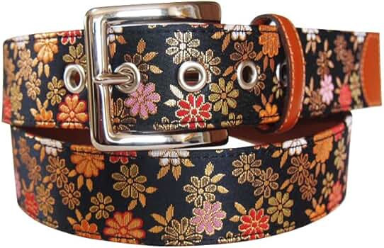 現品限り!!豪華絢爛【新品未使用】2way♪和柄×レース♡　帯ベルト　芯有り Amazon.co.jp: [四季彩の店] 最高級 金らん生地 と 本革 使用の和柄