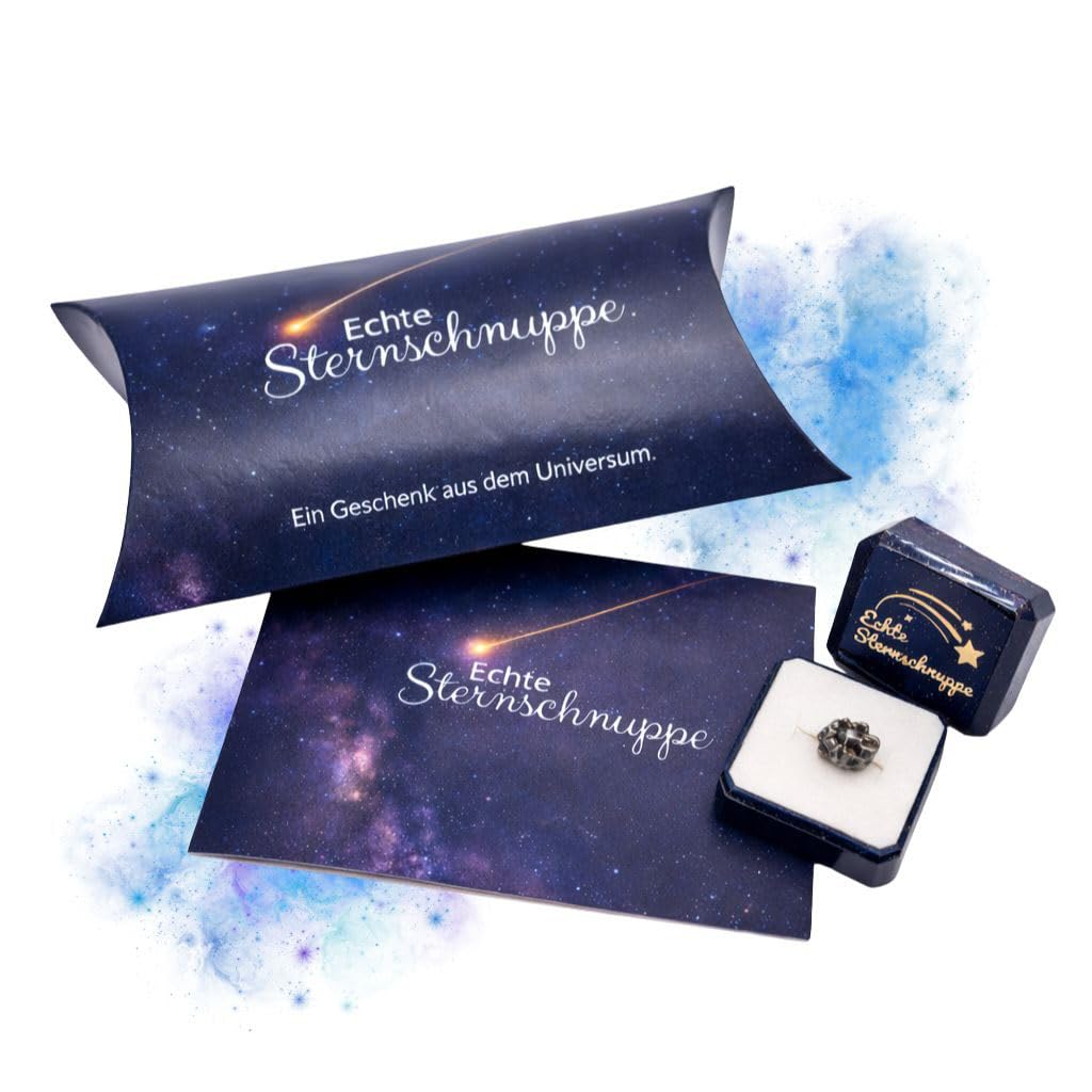 PURAJA Meteorito Estrella fugaz auténtica con Certificado | Regalo para cumpleaños, Bodas, Aniversarios | Amuleto de la Suerte