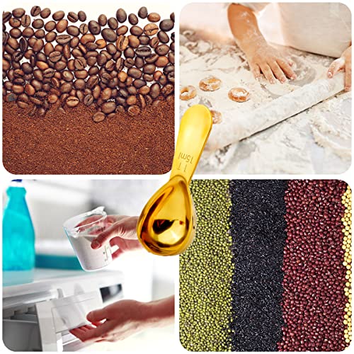 4 Pieces Coffee Scoop Stainless Steel Coffee Scoops Short Handle Tablespoon Measuring Spoons For Coffee Tea Sugar Flour #TOP5