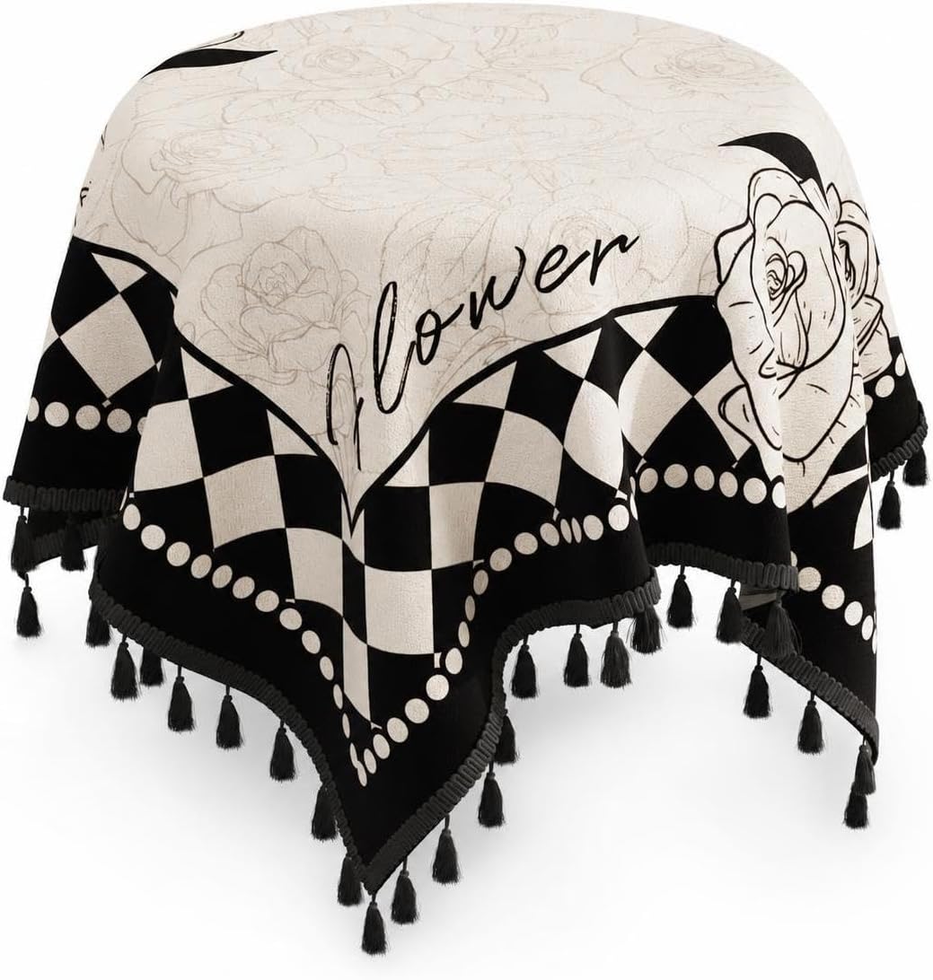 Small Home Appliance Dust Cover, Dust Cover for Air Fryer, and Table Lamps, Decorative Covers with Rose Flower Design, 85 * 85cm