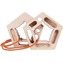 POFET Hangboard Fingerboard Rock Climbing Rings Finger Strengthener for Pull-up Grip Strength Training Indoor and Outdoor Double-Sided Non-Slip Portable