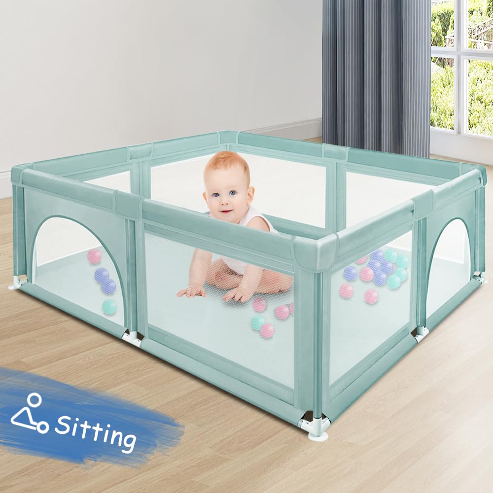Box robusto per bambini, con 50 palline, box e stalle con rete traspirante