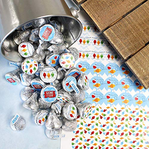 Little Fisherman Gone Fishing Birthday Party Favor Stickers - 180 Labels #TOP1