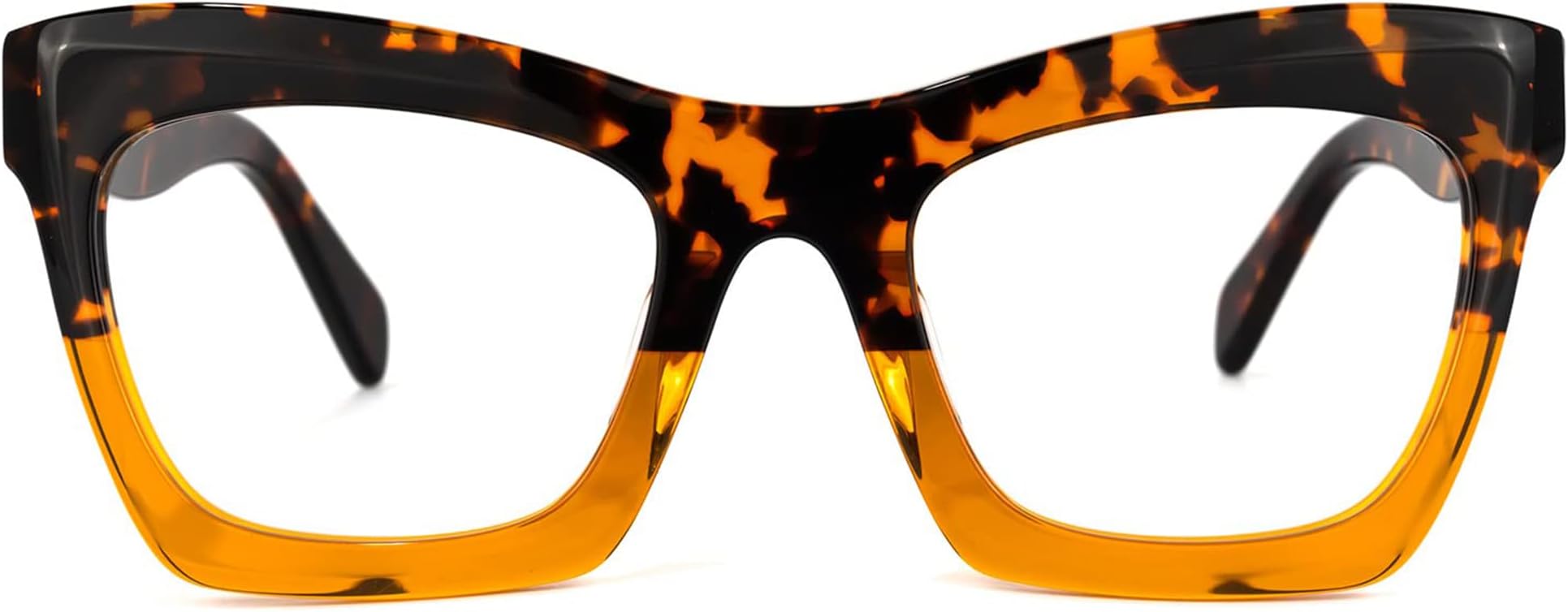 Zeelool Stylish Vintage Oversized Square Glasses for Women with Non-prescription Clear Lens Benitez ZWA035804