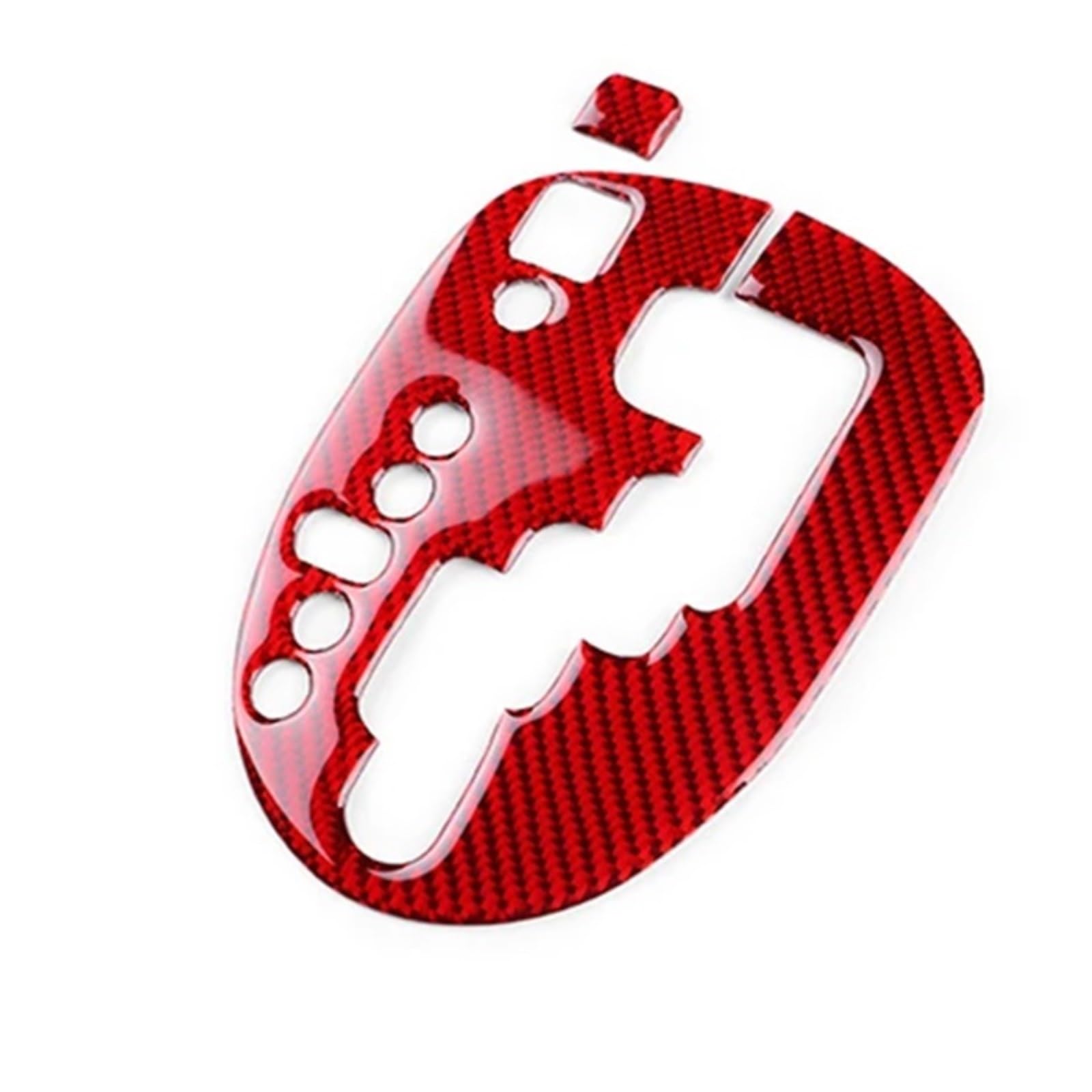 Vnhlotvjl Lhd Red Inner Car Gear Shift Panel Interior Accessories Compatible For Toyota Yaris 2006 2007 2008 2009 2010 2011 Lhd Rhd Real Soft Carbon Fiber Sticker(Lhd Red Inner)