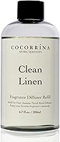COCORRÍNA Clean Linen Scented Reed Diffuser Set with 8 Sticks, 6.7oz Long-Lasting Fragrance for Bedroom & Bathroom