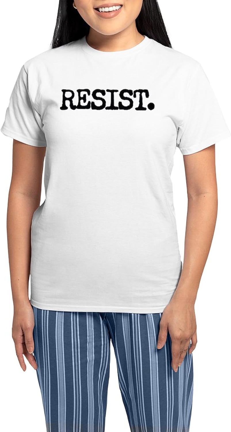 CafePress Resist. Women's Light Pajamas Women's Novelty Cotton Pajama Set, Comfortable PJ Sleepwear