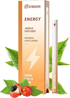 Bolígrafo difusor de hierbas, refuerzo de energía natural y apoyo de enfoque, sabor a lima, extractos de guaraná, té verde y taurina, vitamina B12 y B6, alternativa natural, 600 usos