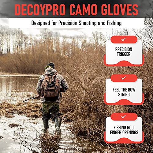 Decoypro Lightweight Fingerless Hunting Gloves For Men - Camo Gloves For Deer Hunting & Fishing With Textured Grip Palm & Soft Lining – Comfortable Hunting Accessories - 1 Size Fits Most L To Xl #TOP5