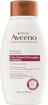 Aveeno Scalp Soothing Blackberry Quinoa Protein Blend Shampoo, 12 Ounce