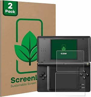 (2 Pack Screen Protector Compatible with Nintendo DS LITE [Sustainable Screen Protection, Clear, Anti-Scratch]