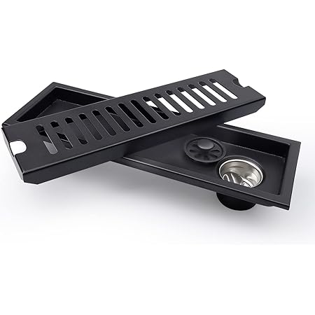 Leekayer Badezimmer Handtuchstange Schwarz - Doppelschicht Halter 60cm