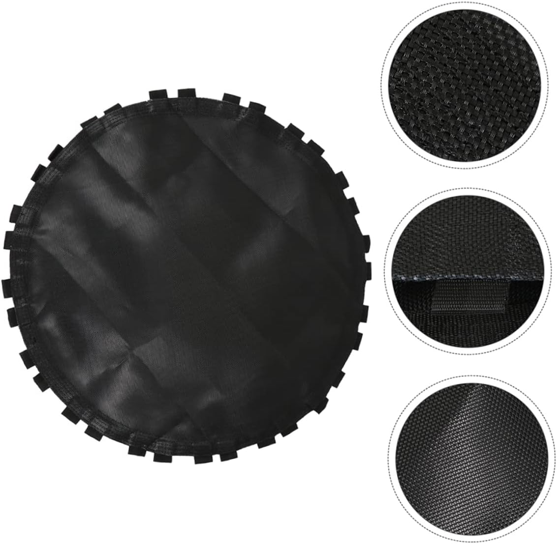 Black Jumping Mat Replacement for Trampoline Durable Mesh Cloth with Hooks Breathable Design for Better Bounce Easy Installation for Outdoor Fun