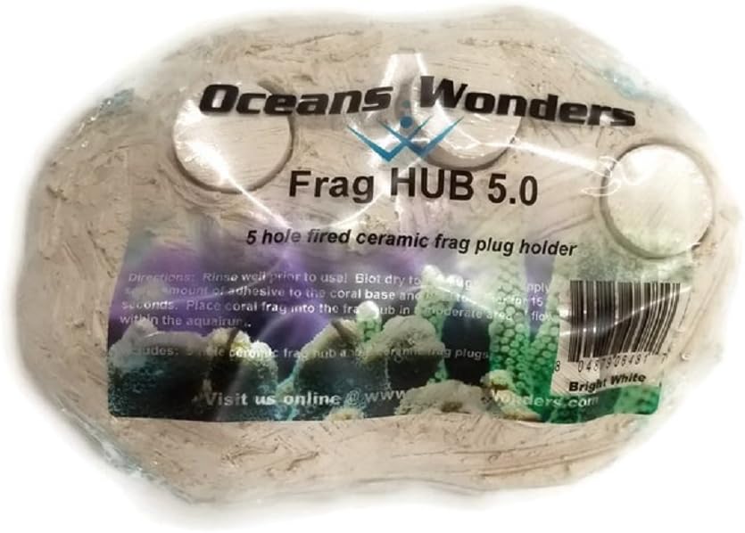 Oceans Wonders Flush Fit Frag Station Hub 5.0 Coral Reef Plug Holder with 5 Plugs