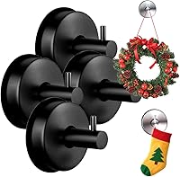 Vista 9 de 2 ganchos de ventosa para coronas de puerta en ganchos de ventosa de vidrio para ducha, toallas colgantes 2025 para ventana, puerta de baño, espejos