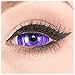 Produktbild Farbige violette Crazy Fun Sclera 22 mm Kontaktlinsen 1 Paar 'Violet Rinnegan' mit Behälter - Topqualität von 'Evil Lens' zu Fasching Karneval Halloween ohne Stärke