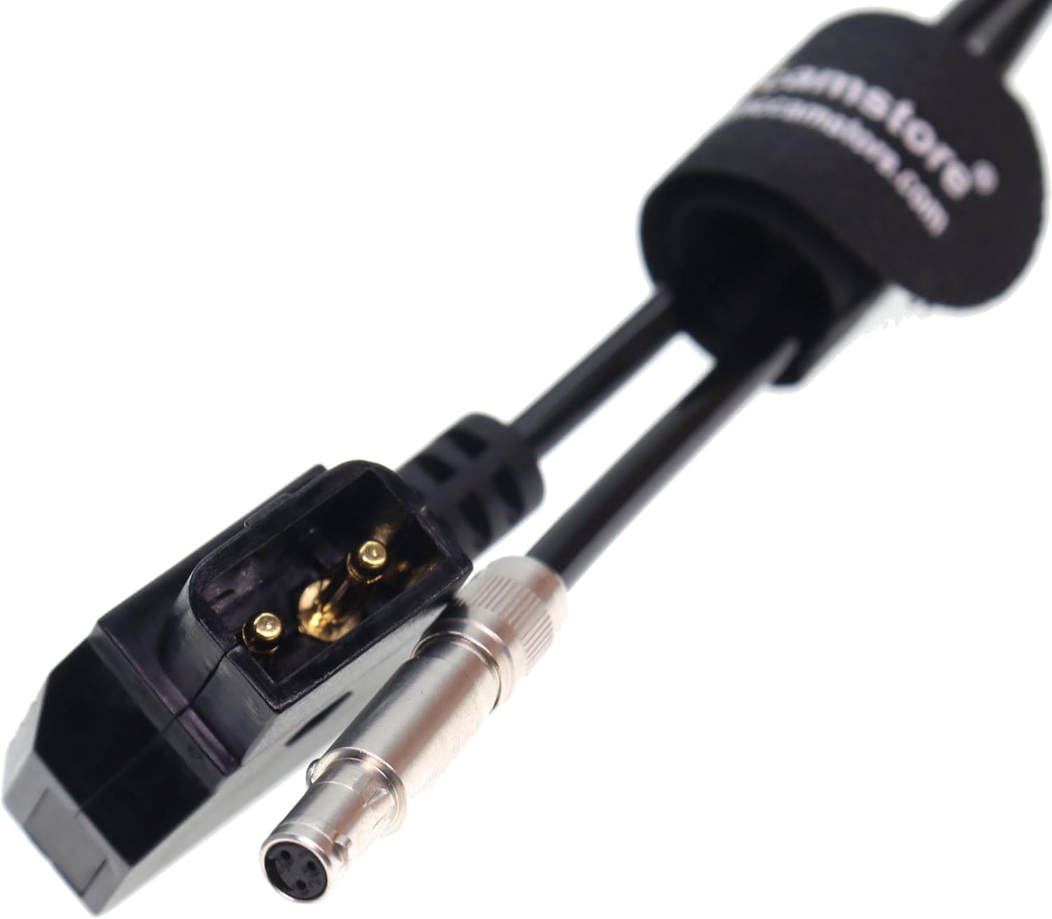 Neutrik NSC3F 3-Pin Female to D-Tap Power Coiled Cable for Convergent Design Odyssey 7 7Q 7Q+ & Apollo OLED Monitor Recorder