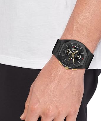 Tommy Hilfiger Mens Sporty Watch - Multifunction Silicone Wristwatch - Water Resistant up to 5 ATM/50 Meters - Premium Fashion Timepiece for All Occasions - 44 mm