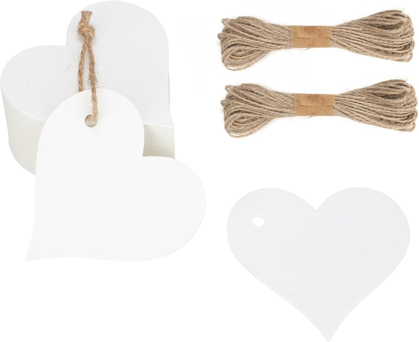 100 pcs Heart Shaped Kraft Paper,Kraft Paper Gift Tags,Blank Labels,Red ...