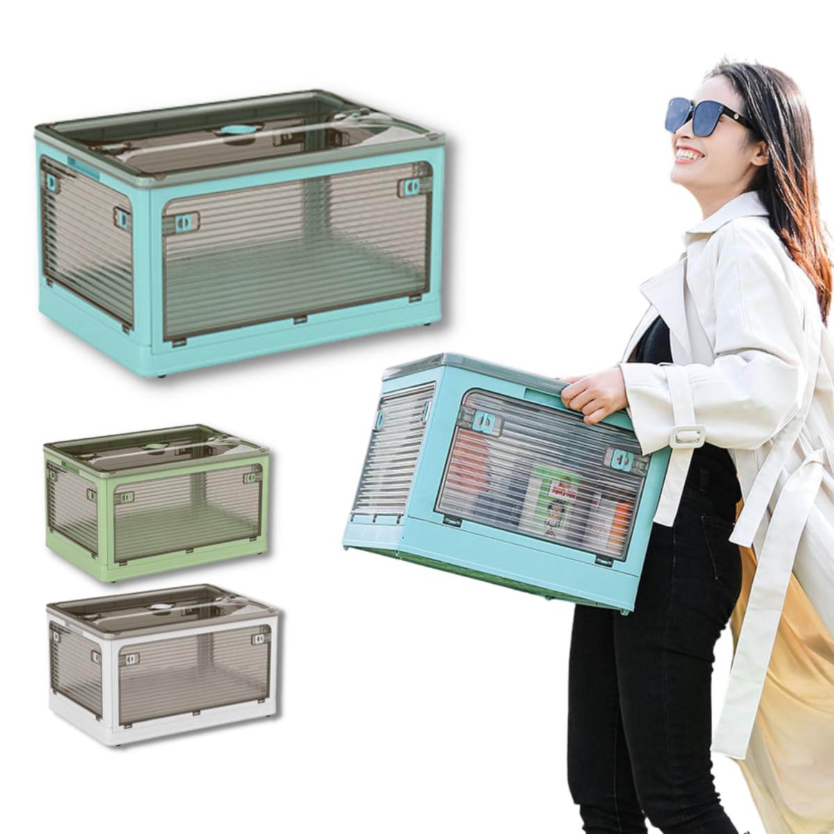 Amazon｜Prv 【 横から開ける 積み重ね OKの 収納ボックス 】全方向