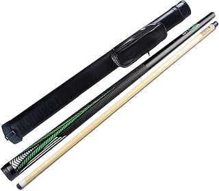 RYGHTTYT - Taco de billar de 3/4 de 58 pulgadas, 19 onzas con un barril de barra, 1/2 de arce dividido puntas para adultos de 11,5 a 13 mm, (color: verde, tamaño: 13 mm)