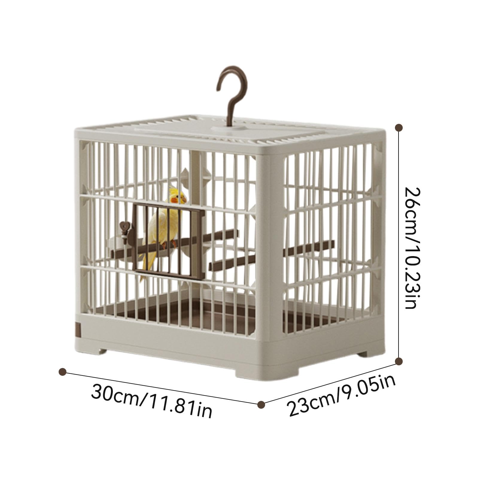 Mały ptak Travel Cage, przenośny pojemnik na ptaki, pojemnik podróżny dla ptaków | Lekka klatka dla ptaków, wieszak na hak, torba podróżna dla ptaków, z drążkiem do parakeetów, Finches, Parrots, Lovebir