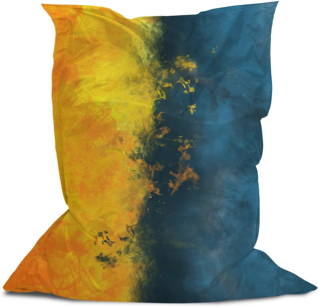 Above All Advertising Printed Pillow Bean Bag Chair for Adults Kids & Teens with Foam Filler (3' L x 4.4' W)