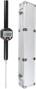 Digital Dial Indicator,0-100mm Range Professional Dial Indicator,0.01mm/ 0.0005" Tolerance Function Inch/Metric Measuring Tool, Ip65 High Accuracy,With Storage Box