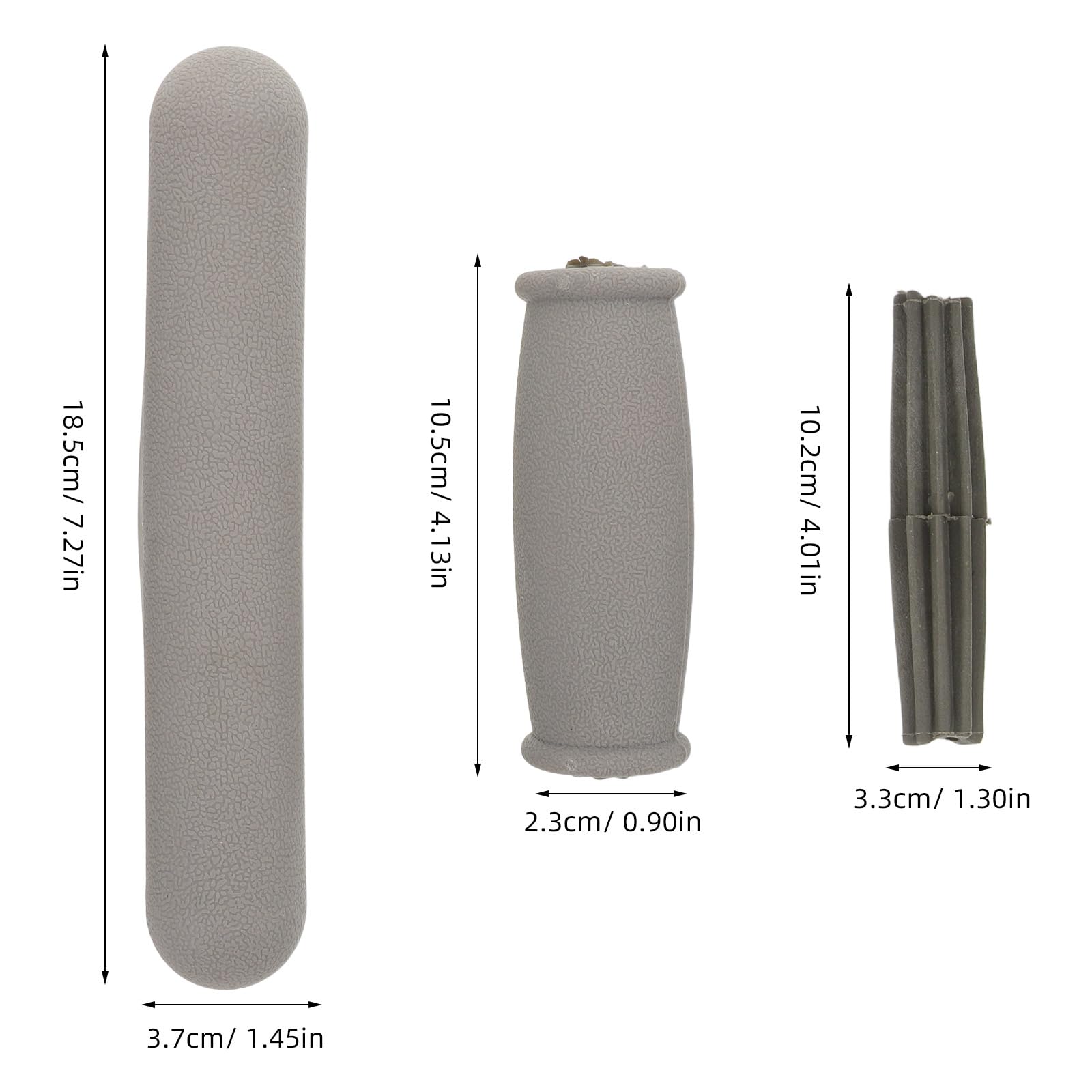 Almohadillas para Muletas Axilares 6 Piezas Empuñaduras de Goma y Cojines Ergonómicos para Mango y Soporte de Antebrazo Gris, Accesorios Duraderos para Rehabilitación y Movilidad