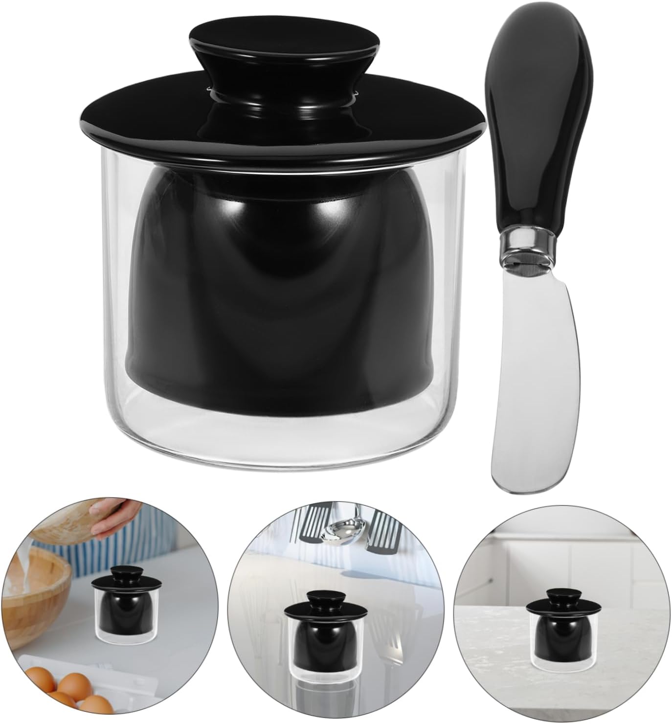 1set Ceramic Butter Keeper Jar with Cutter Elegant Storage for Butter and Cheese Minimalist Design for Fresh Dairy Products for Kitchen Use