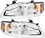 For Nissan Sentra Headlights Lamps Set 2002 2003 Halogen Driver and Passenger Side