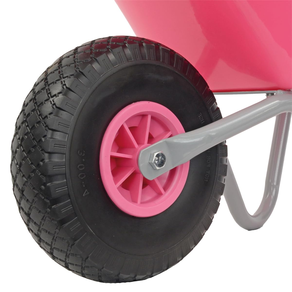 Matrix Kinderschubkarre hohe Qualität 40kg Schubkarre Kinder rosa pink Garten Vollgummirad | Kinder ab 3 | belastbar bis 40kg | leicht, sicher & stabil | einteiliger Rahmen | 20l Mulde