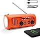 ドリテック(dretec) 10年保管できる防災ラジオライト 防災グッズ スマホ充電可能 単三電池･手回し充電･USB充電3way電源 type-Cケーブル付属 AM/FM/ワイドFM対応 災害用 非常用 多機能 白色LED･サイレン･吊り下げ紐持ち運び オレンジ