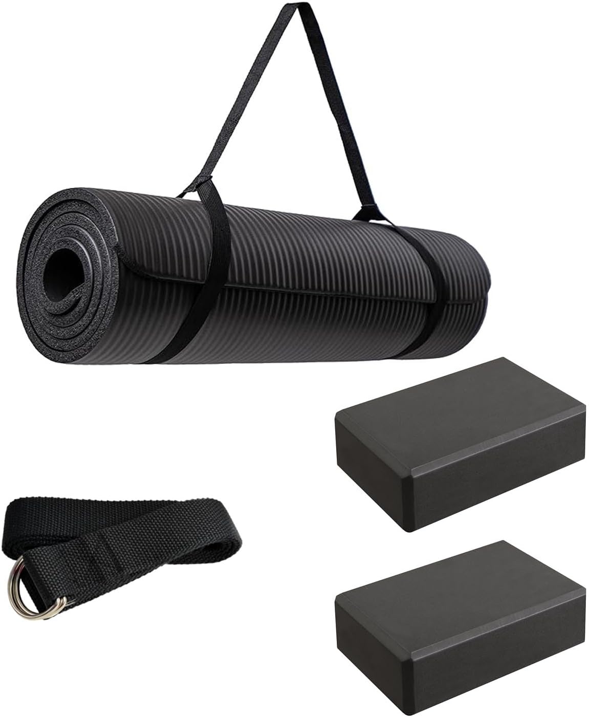 Hello Fit 5-Pack or 6-Pack Exercise Starter Kit – Yoga Accessories and Props for School, Studio, Home