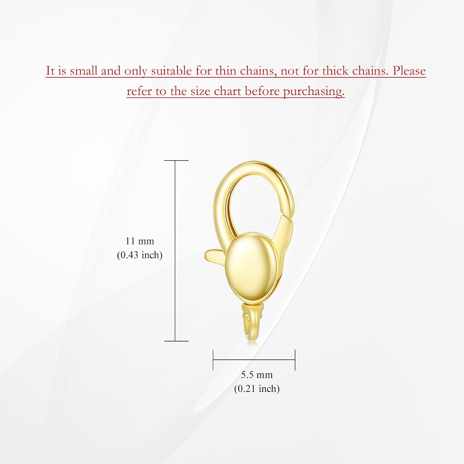14K Gold Jewelry Clasp Necklace Extender Clasp Bracelet Extension Connector for DIY Necklace Bracelet Anklet Jewelry Making (Style 10)
