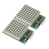 2PCS 8x8 Square Matrix Red LED Display Dot Module 74HC595 Driver Module Red Pixels for Arduino R3 MEGA2560 Raspberry Pi
