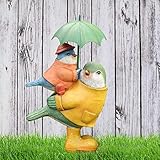 Hochwertiges Material: Diese Gartendeko wurde aus hochwertigem und beständigem Harz hergestellt, so ist sie robust und nicht zerbrechlich. Jedes Teil wurde sorgfältig beschichtet, sodass die einheitliche Farbe wetterfest ist und nicht leicht durch Sonne oder Regen verblasst. Es bedeutet, dass diese Deko Vogel bei den meisten Wetterbedingungen sicher im Garten platziert und für eine lange Zeit verwendet werden kann.
