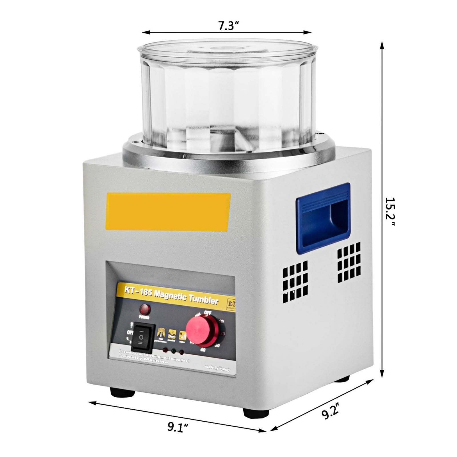 KT-185 magnetyczny Tumbler polerka do biżuterii Mini Metal Finisher maszyna wykończeniowa AC 110 V/220 V złota precyzja części polerka