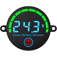 12/24V Battery Voltages Monitor Tester with LED Display for Lithium Batteries ABS Housing Realtime Power Levels Tracking E Bike Battery Monitor