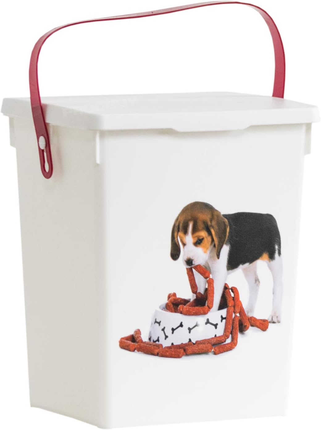 ProdbuyLimited 5 Litre White Plastic Dry Dog Food Storage Container