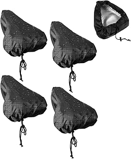 ALMEKAQUZ Bike Seat Cover with Drawstring - Waterproof & Dustproof Bicycle Saddle Cover for Mountain/Road Bikes