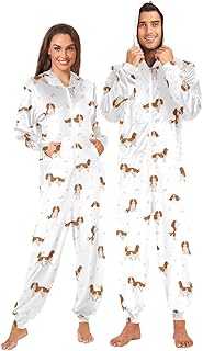 Ollabaky Adult Pajamas for Men Women Costume One-Piece Sleepwear Jumpsuit