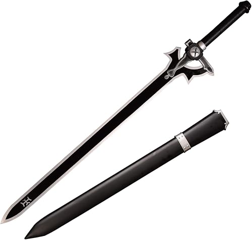 Miniatura 4 de Fort Carbon Steel SAO Sword - Real Metal Handmade Cosplay Kirito Sword - Dark RepulsorBlack ElucidatorBlue Rose