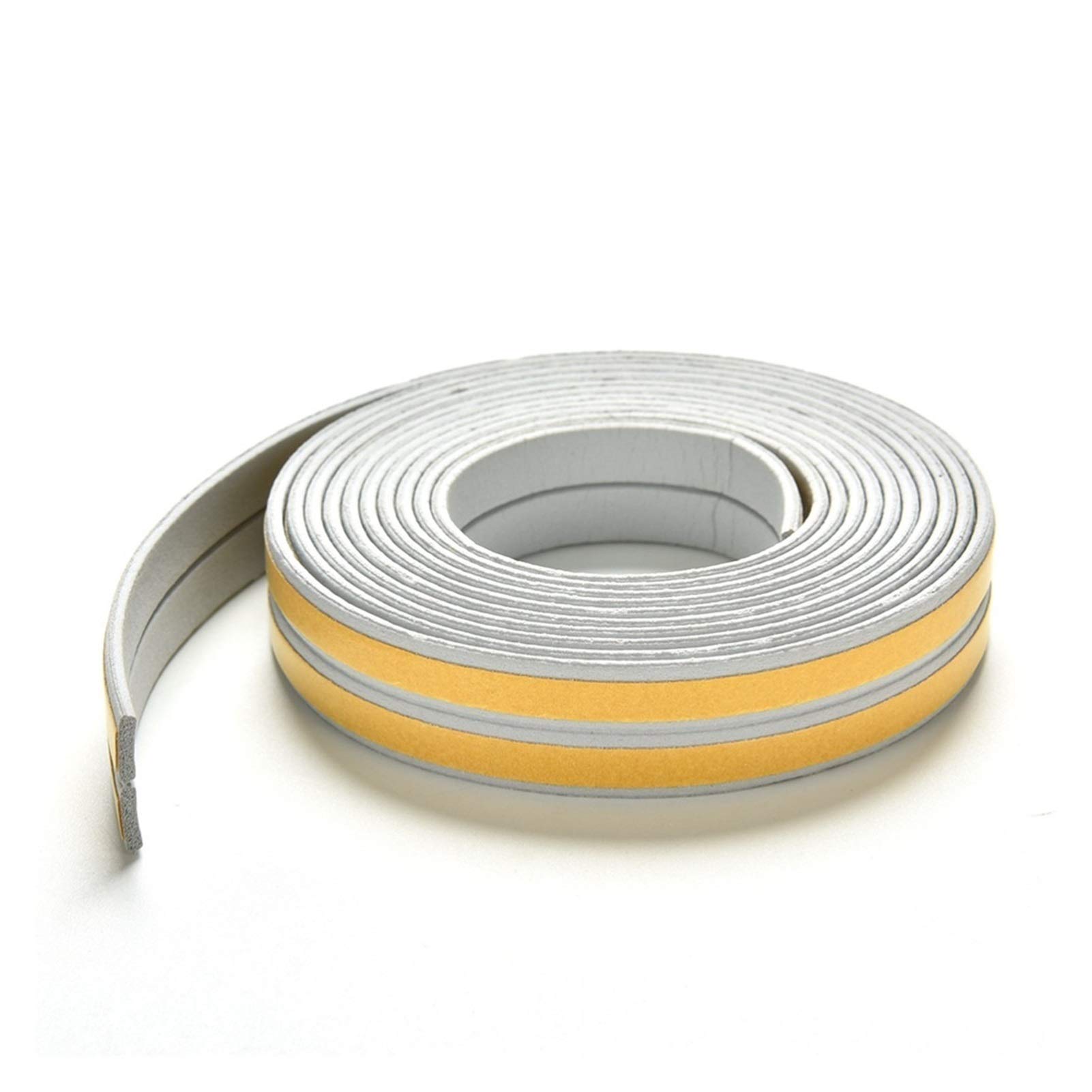 Bclla Zkenshan-Weather Stripping Seal 2.4m Glass Seal, Adhesive Draught Excluder Strip, Adhesive Tape Rubber Weather Strip, Glass Door Seal Strip Stop Shower Leaks (Color : E Type Grey Color)