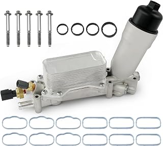 Upgraded Aluminum 926-959 926-876 Oil Cooler Filter Housing for 3.6L 2011-2016 Dodge Jeep Chrysler Ram - Leak-Proof Durability
