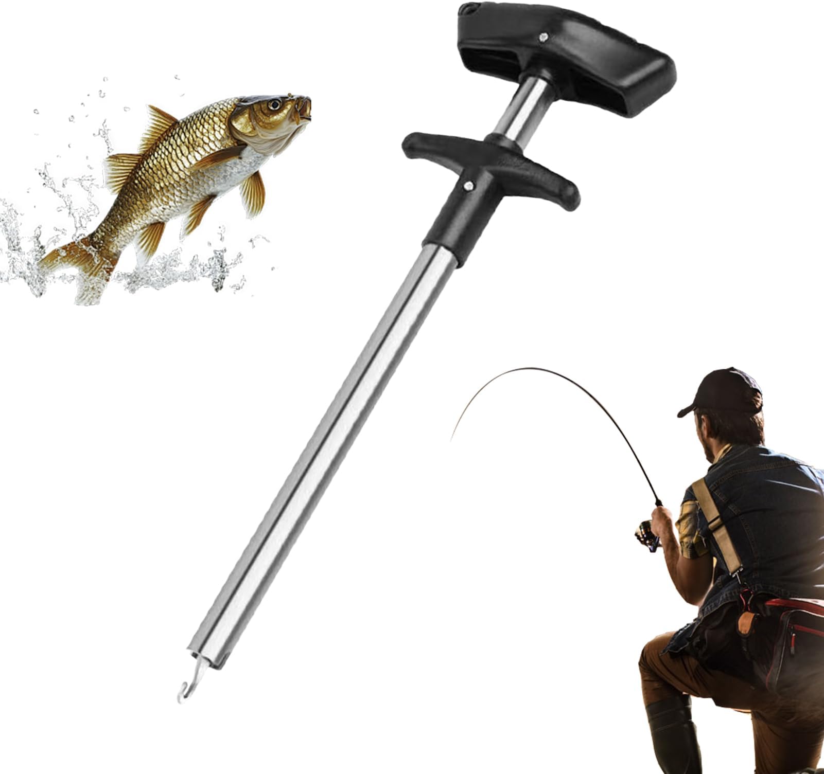 Fishing Hook Extractor – Non-Slip Handle, Quick Release Remover | Angler Disgorging Tool For Catch And Release, Lake, Sea, Pond, River, Kayak, Boat, Trip, Vacation, Outdoor Sports, Early Morning Use